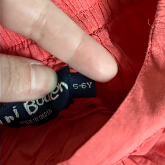 Mini Boden Coral Dog Pattern A-Line Skirt - Picture 3 of 4